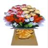 Chocolate Bouquet Hamper Ferero Rochr Pink Red Personalised Gift Box Sweets Swiss milk Candy Present (Extra large) view 1
