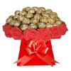 Large Chocolate Bouquet Hamper Ferero Rochr Pink Red Personalised Gift Box Sweets Swiss milk Candy Present (Small) view 1