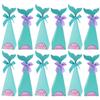 SOLUSTRE 40Pcs Paper Candy Box Mermaid Shape Pointed Cone Candy Case for Party Wedding Decorations and Storage view 1