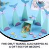 SOLUSTRE 40Pcs Paper Candy Box Mermaid Shape Pointed Cone Candy Case for Party Wedding Decorations and Storage view 4