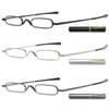 ABETOS 3 Pair Mini Compact Reading Glasses Slim Pen Reader Glasses with Portable Clip Case Spring Hinges Metal Fashion Pocket Readers for Men Women (Mix, 2.0) view 1
