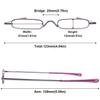 ABETOS Mini Compact Reading Glasses Slim Pen Reader Glasses with Portable Clip Case Metal Frame Spring Hinges Fashion Pocket Readers for Men Women, Purple 1.25 view 2