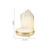 Cake Stand Golden Dessert Table Dessert Cake Rack Hotel Dining Table Household Fruit Tray Wedding Reception Table Dessert Stand (Size : Two piece set) view 4