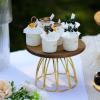 Cake Stand Ceramic High Cake Plate Dessert Tray Dessert Table Display Shelf Pastry Paper Cup Outdoor Wedding Cake Plate Dessert Stand (Color : A, Size : M) view 4