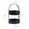 Cake Stand Two Double-layer Ceramic Dried Fruit Box, Cake Stand Dessert Store Display Stand Birthday Party Cake Stand Dessert Stand (Color : B, Size : L) view 2