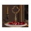 Cake Stand Golden Living Room Ceramic Dessert Table Display Multi-layer Snack Rack Bone China Fruit Plate Snack Cake Plate Dessert Stand (Color : Double layer) view 3