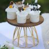 Cake Stand Ceramic High Cake Plate Dessert Tray Dessert Table Display Shelf Pastry Paper Cup Outdoor Wedding Cake Plate Dessert Stand (Color : B, Size : L) view 3
