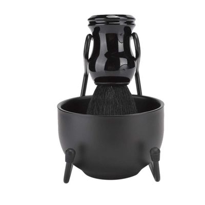 3Pcs Premium Shaving Brush Stand and Bowl Set,Shaving Bowl,Professional Men Beard Shaving Tool,Stand Holder Hair Brush Soap Bowl (3 Piece Set)