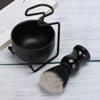 3Pcs Premium Shaving Brush Stand and Bowl Set,Shaving Bowl,Professional Men Beard Shaving Tool,Stand Holder Hair Brush Soap Bowl (3 Piece Set) view 2