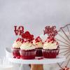 12pcs Happy Valentines Day Cake Toppers Wedding Cupcake Topper Set Love Heart Sweet Lovers Cake For Anniversary Valentine's Day Party Decorations view 3