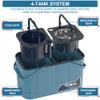 Gen 1 Large-Capacity Spin Mop and Bucket  for Big Homes & Deep Cleaning Days,4-Chamber System Separates Dirty & Clean Water, 2-GAL Heavy-Duty Design with Wheels & 10 Refill Mop Heads - Blue/Grey view 2
