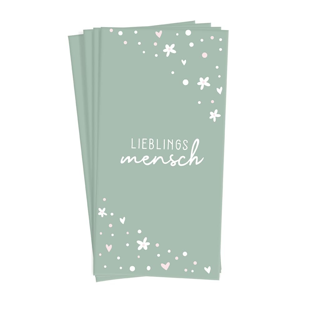 Graphic Workshop Handkerchiefs with Saying | Gift Idea | Pack of 10 | Favourite