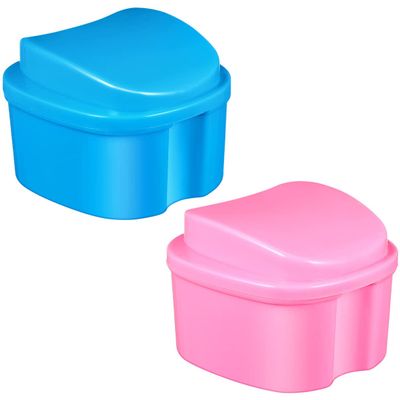 COHEALI 2pcs Portable Case Lightweight Storage Box for Travel Closure Convenient for Retainers