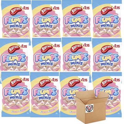 12 x VIMIX Flumps Minis Bag 120g 1.15 PMP(Full Box) - Vanilla Flavour Fluffy Mallow Twist