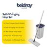Beldray Deep Clean Flat Mop & Bucket Set, Dual Compartment Self-Wringing Dirt Scraper 5.5L Bucket, Washable/Reusable Microfibre Head, Wood/Vinyl/Tile Hard Floor Cleaning view 2
