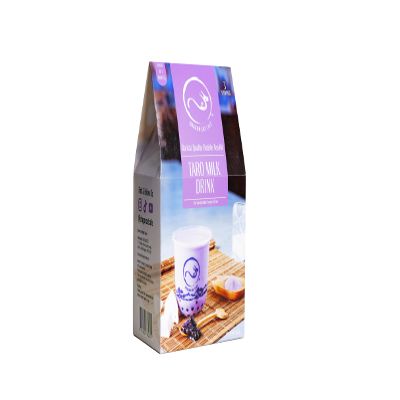 Dragon Cat Caf Bubble/Boba Tea Kit (Pack of 3) Taro Flavour with Instant Tapioca Pearls and Tea Powder | Makes 3 Drinks | with 3 Paper Straws | BubbleTea Gift Set