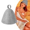 Felt Sauna Hat, Anti Heat Cap Sauna Hat, Protection Soft Solid Hat Felt Wool Cap, Steam Room Bath Wool Sauna Hat for Women and Men view 4