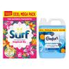 Surf Laundry Powder Tropical Lily & Ylang-Ylang 130 Washes 6.5 KG Washing Powder with Comfort Fabric Softener XXL Mega Pack Fabric Conditioner of Your Choice 160 Washes 4.8 Litre (Blue Skies) view 1
