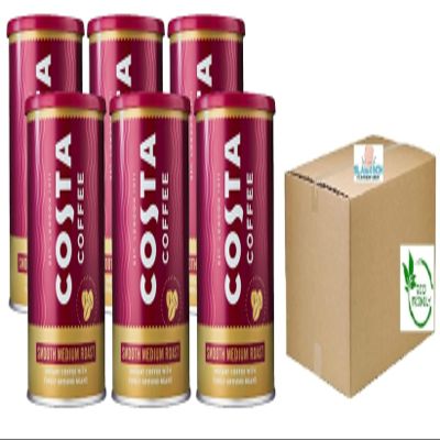 Costa Coffee Smooth Medium Roast Instant Coffee, 6 x 100g Boxed Slamtech