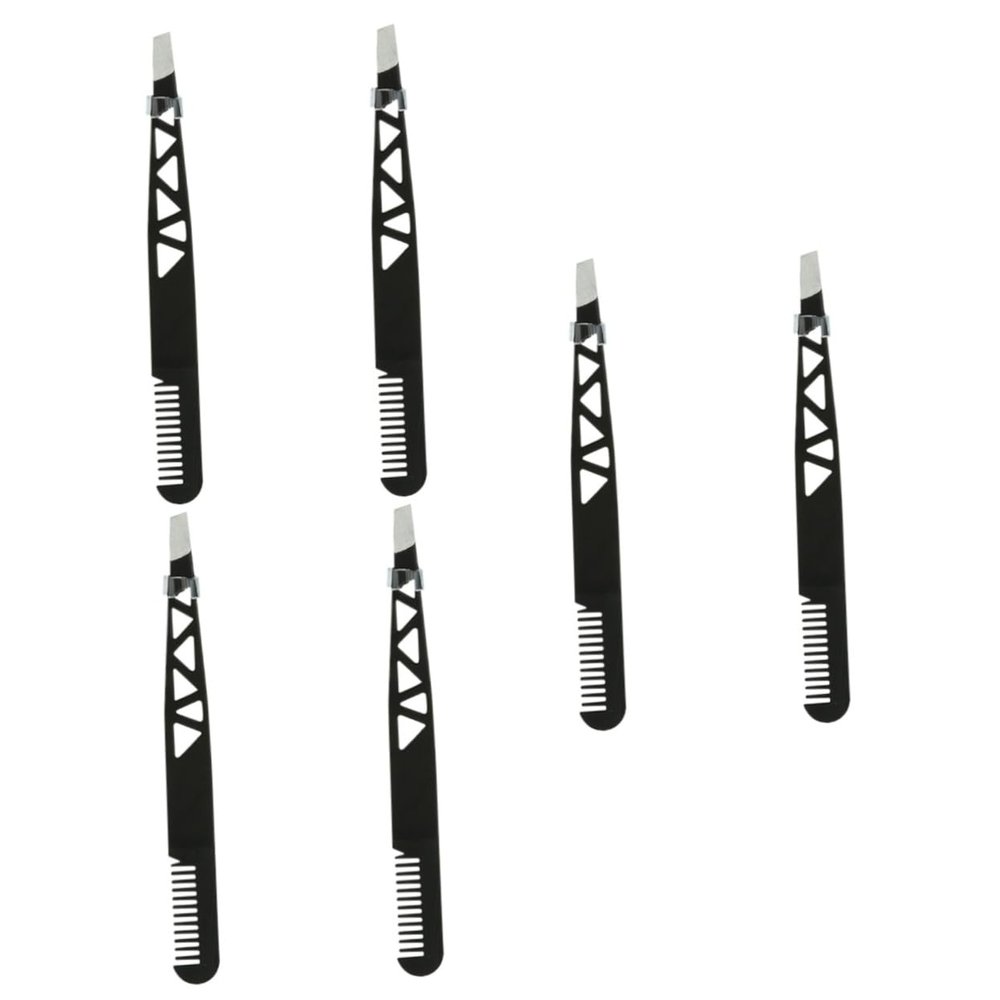 Beaupretty 6pcs Dual-use Eyebrow Tweezer for Shaping Essential Makeup Tool and Accessory for Facial Grooming
