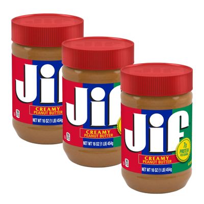 (3 Pack) Jif Creamy Peanut Butter | Gluten Free | 454g