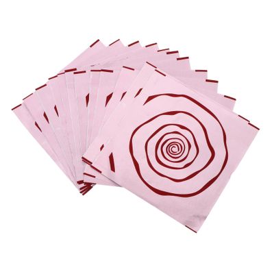 100pcs Corrugated Packing Tin Foil Aluminium Foil Paper Broiling Pan for Oven Food Wrapping Wedding Wrapping Paper Pink Aluminum Foil for Food Packing Machine Chocolate