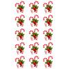 15 x Candy Cane Edible Wafer or Icing Cupcake Toppers Fun Xmas Party Cake Decorations (Edible Wafer Card) view 1