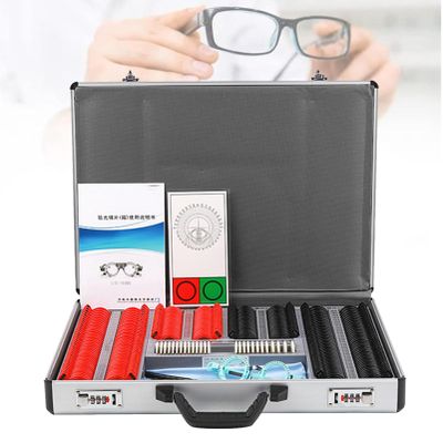 Cashwise 266 pcs Optical Trial Lens Set Trial Eye Frame Trial Lens Frame Eye Test Optical Glasses Optometry Optical Titanium Optometry Frame Boxe