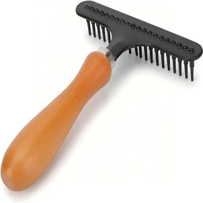 ANKROYU Carpet Rake, Carpet Comb Carpet Fluff Corrector Handheld Carpet Rake Cleaning Comb Stainless Steel Hair Comb for Shag Carpet
