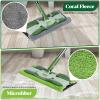 MASTERTOP Microfiber Mop - Flat Floor Mops Wet Dry Dust Mop with 4 Washable Pads & 52.4'' Stainless Steel Handle for Hardwood Laminate Tile Floor Cleaning view 2