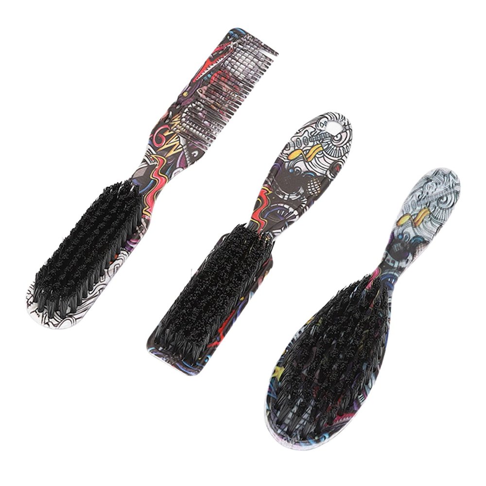 2 in 1 Beard Comb Brush, Gentle and Effective, Reinforced Bristles, Ergonomic Handle, Compact and Lightweight for Time-saving Grooming with Portable Design
