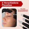 NEUMANN Tweezers Set (Stainless Steel) for Removing Eyebrows and Hair - Oblique Tweezers, Pointed Tweezers & More - Includes Storage Box [Red] view 2