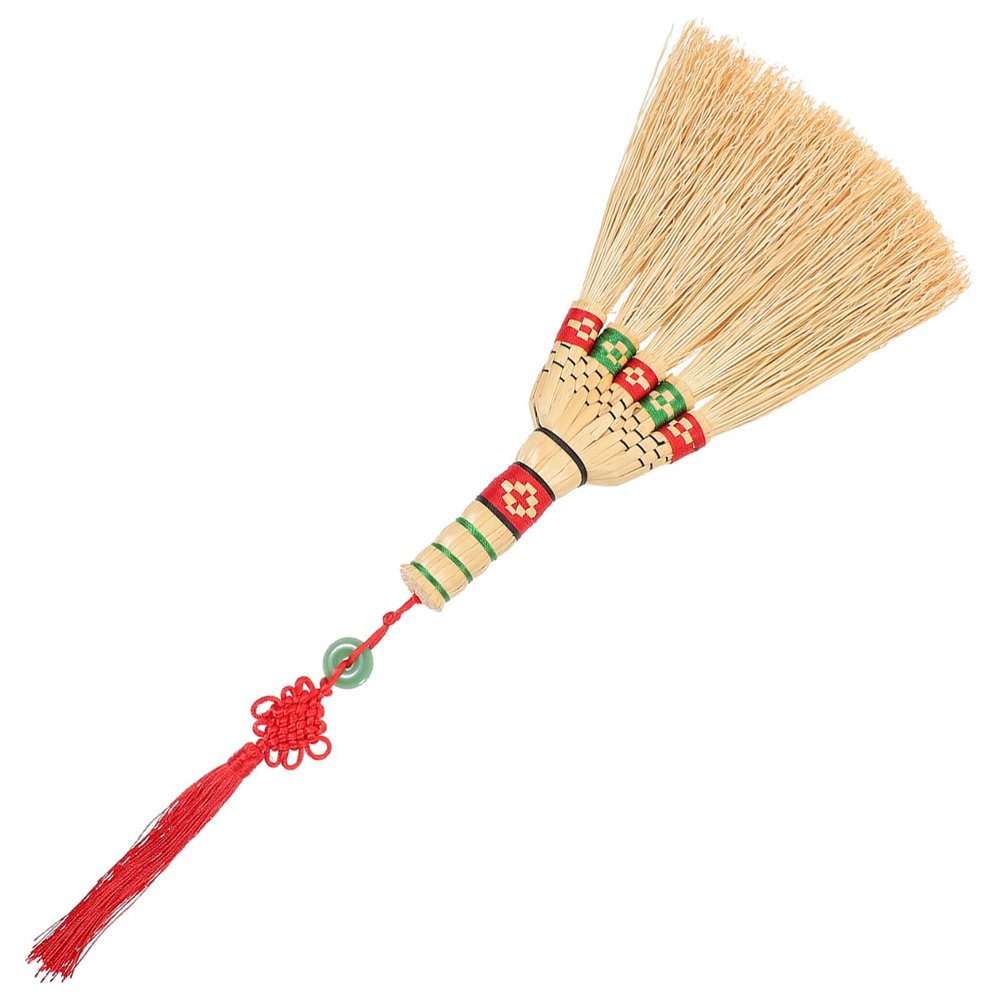 Ciieeo Handmade Corn Broom for Home Cleaning Short Handle Dust Brush for Bedroom Desktop Ergonomic Design Portable Sweeping Tool for Dust Removal