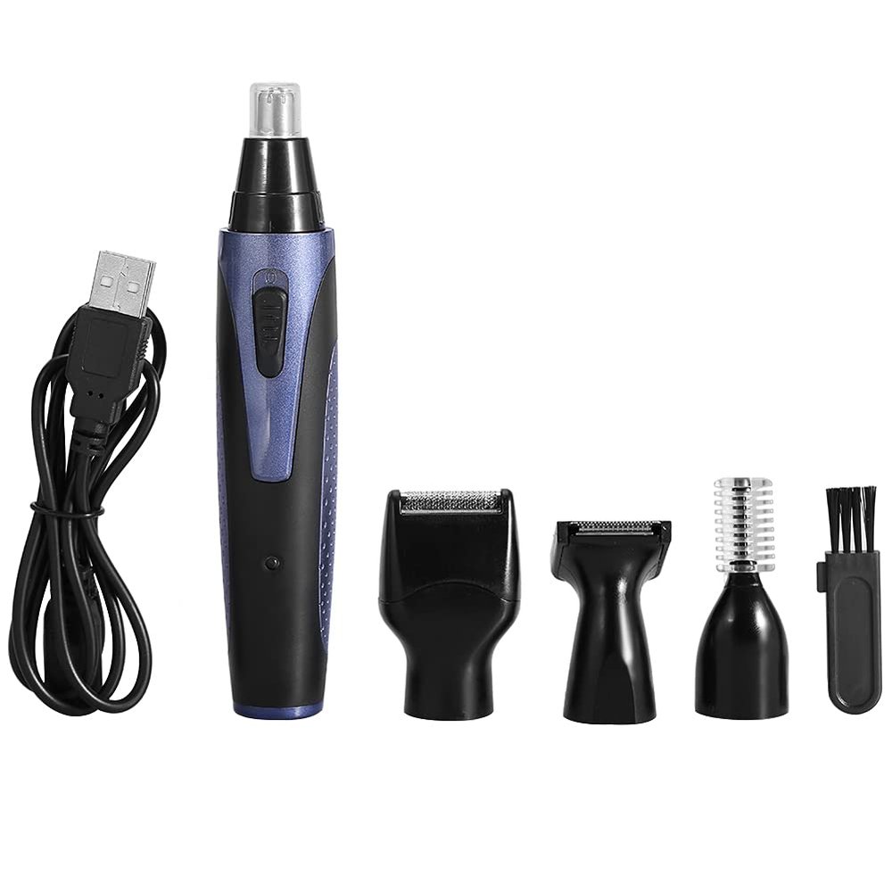 Gavigain Men Nose Trimmer Automatic Rechargable Ear Nose Beard Eyebrows Hair Removal Trimmer Electric Face Shaver Set