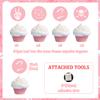 Bad Two The Bone Birthday Cupcake Toppers, 24pcs 2nd Birthday Cupcake Picks, Bone Skull Second Birthday Party Decor, Rock n Roll Music Birthday Party Cake Decorations Supplies Pink view 4