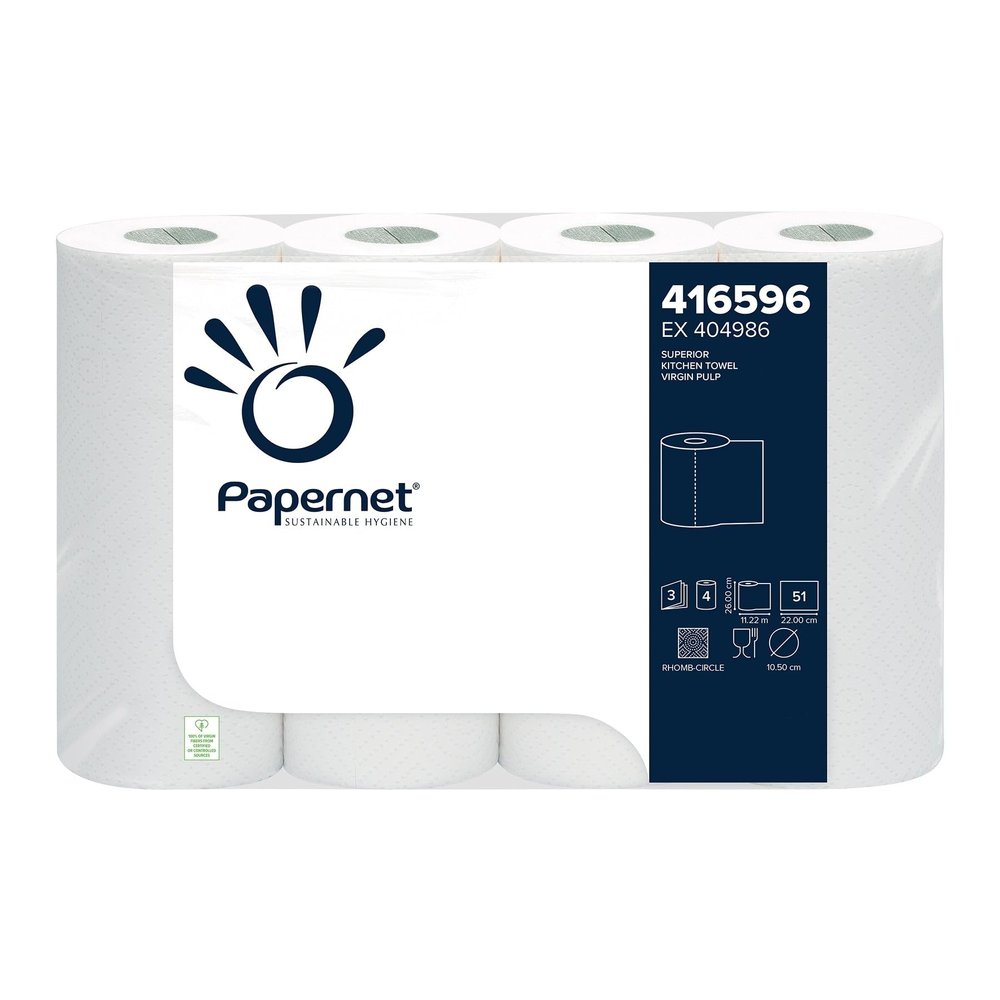 Kitchen Towel Roll Pure Cellolouse, 32 Rolls