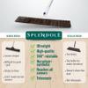 Splendole Swivel broom, premium indoor broom sweeping brush, 45 cm wide, telescopic handle, ultra light weight, premium soft horsehair bristles view 3