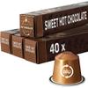 HOT CHOCOLATE Pods | Compatible with Nespresso | 40 Alu Capsules | Perfect for a Delicious Caf Mocha view 1