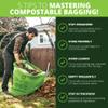 Simply Bio 33 Gallon Compostable Trash Bags with Flat-Top, Heavy Duty Extra Thick 1.57 Mil, 124.92 Liter, 60 Bags, Large Lawn and Yard Waste Bag, ASTM D6400, US BPI and OK Compost Home Certified view 4