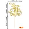 Rsstarxi 1 Pack Gold Glitter Happy 70th Birthday Cake Topper Cheers to 70 Years Old 70 Fabulous Cake Pick 70th Birthday Cake Decoration for Happy 70th Birthday Anniversary Party Decorations view 2