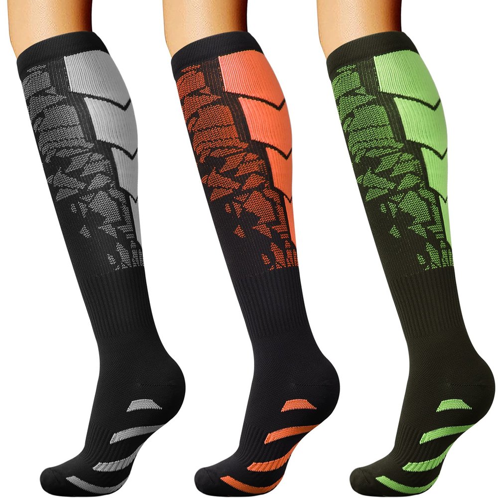 DRESHOW Compression Socks For Men & Women Best Support for Athletic Running Flight Travel Cycling