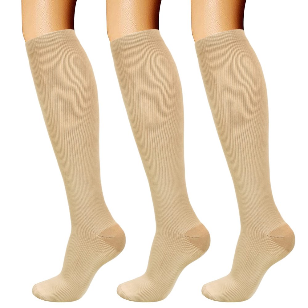DRESHOW Compression Socks For Men & Women Best Support for Athletic Running Flight Travel Cycling