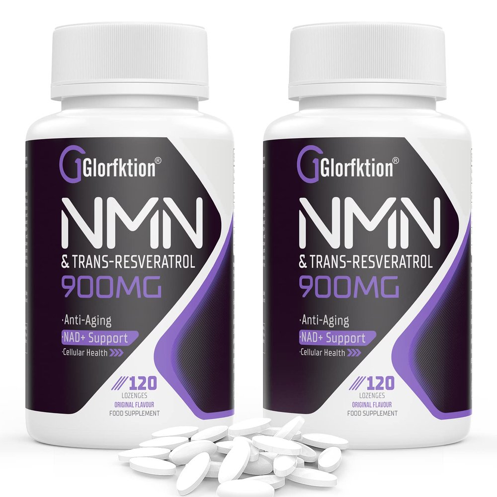 Trans-Resveratrol & NAD+ 900mg, Enhanced with Black Pepper for Max Absorption, 120 Fast-Acting Lozenges for 4 Month Supply ((120 Count (Pack of 2))