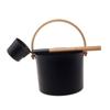 Tiuimk Retro Aluminum Sauna Bucket Barrel With Laddle Kit 5L Black_Style C view 3