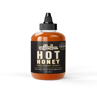 Wilderbee Hot Honey from the WilderKitchen | Wildflower Honey infused with Scotch Bonnet Chillies | 260g
