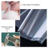 0.3mm waterproof pvc tarpaulin, transparent tarpaulin side panels with zipper door, outdoor clear tarp curtains with grommets, pergola gazebo patio porch carport rain curtains,LH-4*2m(13.1*6.6ft) view 2