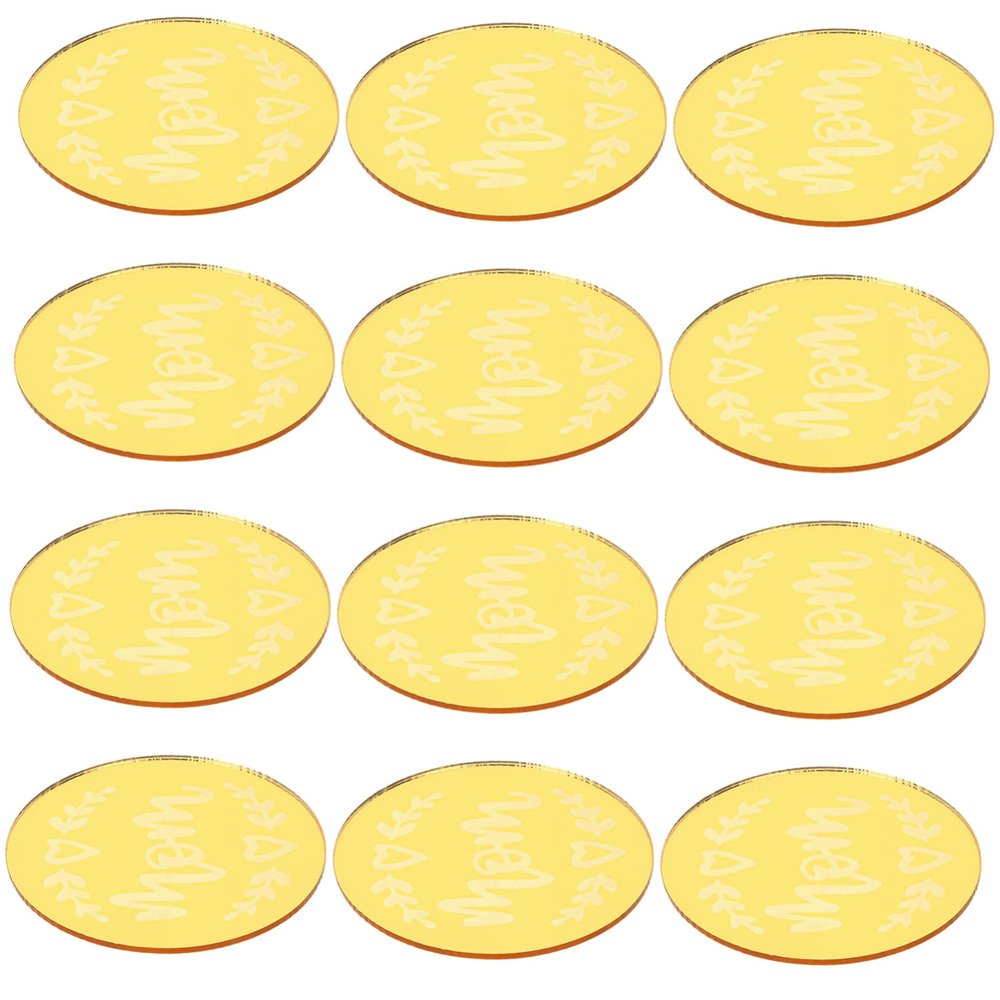 Warmhm 20pcs Edible Cake Flower Decorations Mother's Day Cake Topper Party Supply Cupcake Ornaments