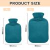 1L Large Classic Hot Water Bottle with Cover, Strong Blue Hot Water Bag for Hand Feet Warmer, Menstrual Cramps, Neck, Shoulder, Back Pain Relief view 2