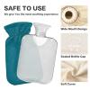 1L Large Classic Hot Water Bottle with Cover, Strong Blue Hot Water Bag for Hand Feet Warmer, Menstrual Cramps, Neck, Shoulder, Back Pain Relief view 3