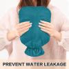 1L Large Classic Hot Water Bottle with Cover, Strong Blue Hot Water Bag for Hand Feet Warmer, Menstrual Cramps, Neck, Shoulder, Back Pain Relief view 4